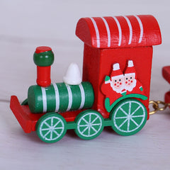 Wooden/Plastic Train Christmas Ornament Merry Christmas Decoration For Home 2022 Xmas Gifts Noel Natal Navidad New Year 2023