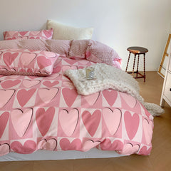 YICKYUE  -  Doudou Cashmere Cotton Soft Four Piece Set Autumn and Winter Warm Double Quilt Set Adult Doudou Blanket Comforter Bedding Sets