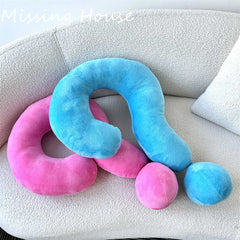 YICKYUE  -  Funny Question Mark Soft Plush Pillow Cushion Case Home Sofa Bedroom Party Birthday Gift