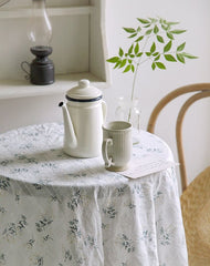 Farmhouse Floral White Tablecloth