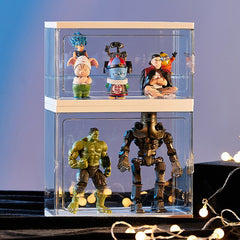 Doll Toys Display Box Large-capacity Transparent Acrylic Popmart Mystery Box Storage Organizer Box Dust Proof Stackable