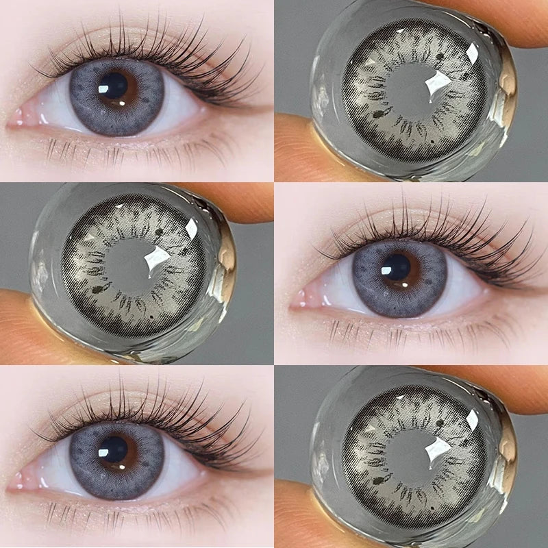 YICKYUE  -  1Pair Myopia Lenses Blue Color Contact Lenses for Eyes Lenses With Diopters Prescription Fashion Lenses High Quality Lens