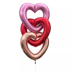 YICKYUE  -  10PCS 40 Inch Hollowed Out Aluminum Foil Balloon with A Large Heart Valentine's Day Wedding Atmosphere Balloon Decoration Props