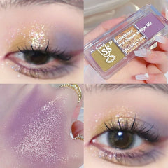 Yickyue Eyeshadow Palette 3 Colors Glittler Matte Smoky Makeup Eyes Pigment Waterproof Long Lasting Party Shimmer Shine Eyeshadow Makeup