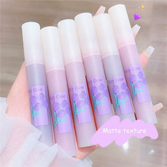 Von Gee 6 Colors Lip Glaze Velvet Matte Lipstick Waterproof Nude Lip Gloss Long Lasting Easy To Color Lip Tint Mud Cosmetics