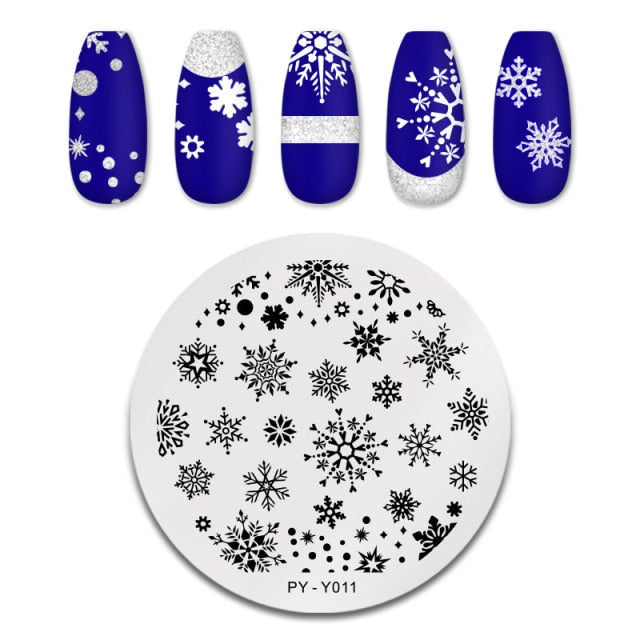 PICT YOU Nail Stamping Plates Christmas Pattern Nail Art Plate  Stamp Templates Printing Stencil Stainless Steel