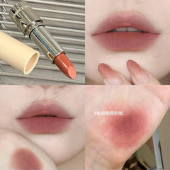 YICKYUE  -  Nude Sexy Dark Red Lipstick Pen Lasting Non-marking Waterproof Lip Glaze Milky Tea Purple Non-stick Cup Korean Lip Tint Makeup