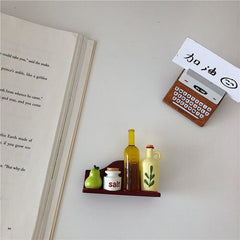 Korean Style Cute Picnic Series Afternoon Tea Food Three-dimensional Magnet Refrigerator Magnet Magnet Home Decoration