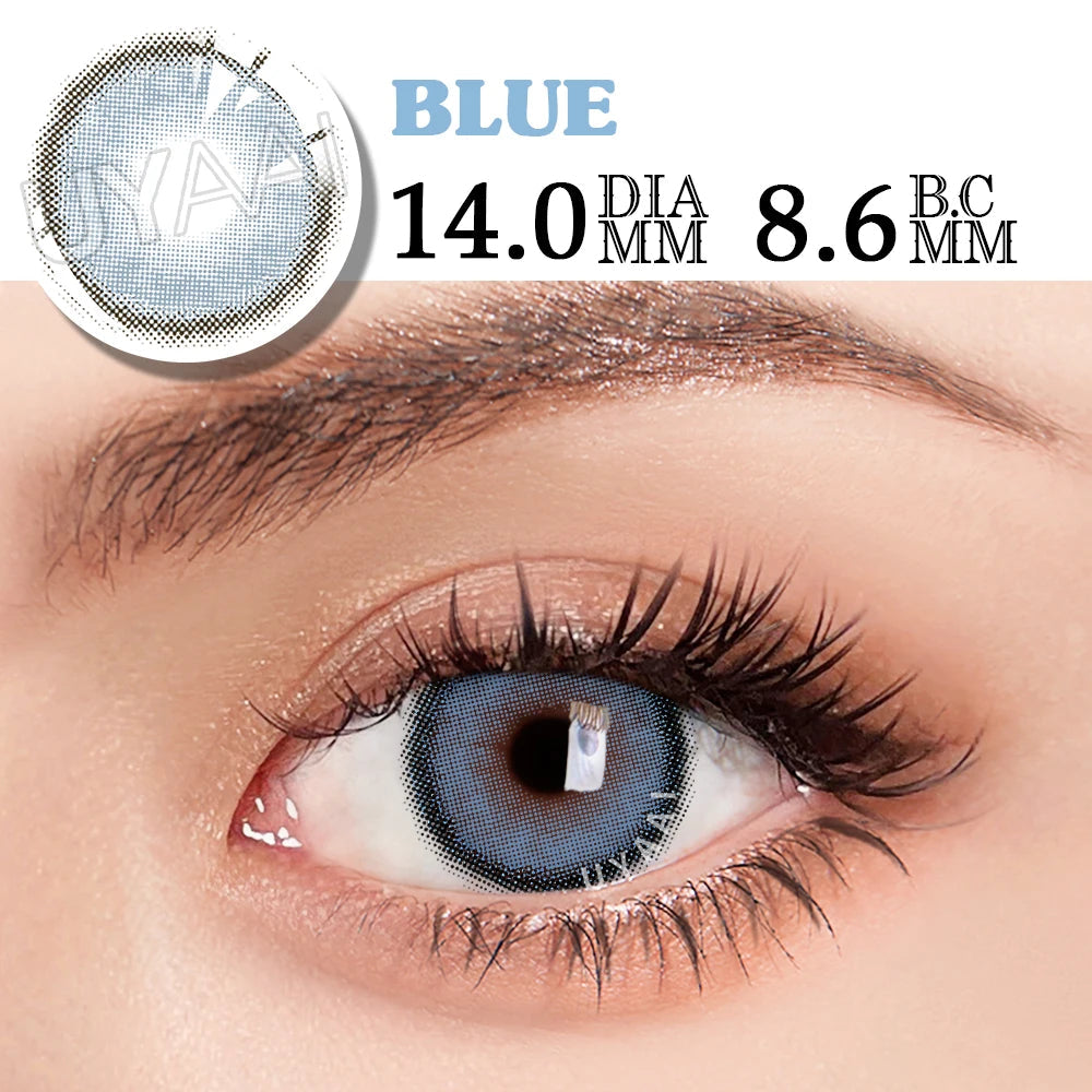 YICKYUE  -  1 Pair Color Contact Lenses For Eyes Natural Beautiful Pupil Color Lens Cosmetics Blue Eyes Contacts Lens Fast Delivery