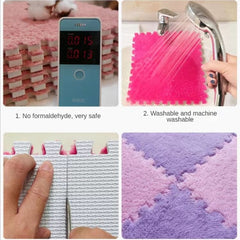 Yickyue 1/5/20Pcs/Lot Soft Plush Kids Carpet Baby Play Mat Children's Rugs Toys EVA Foam Floor Mat Tatami Puzzle Patchwork Carpet