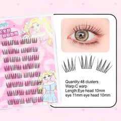 YICKYUE  -  Self Adhesive Eyelashes Cluster Lashes No Glue Individual Korean Lashes Soft Idol Lash Clusters Reusable Self Adhesive Lashes