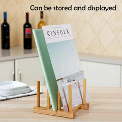 1pc Kitchen Dish Drain Rack Dinnerware Storage Tray Plate Organizer  Drying Wooden Shelf  Stand Drainer Holder Book Display Acce