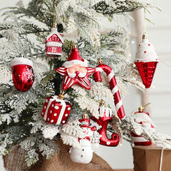 Yickyue 2pcs Christmas Tree Hanging Pendant Ornaments Merry Christmas Decorations For Home Happy New Year Kids Gift Xmas Navidad Noel