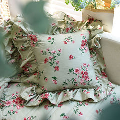 YICKYUE  -  Cotton Sofa Cushion Autumn Winter Retro Flower Countryside Thick Quilting Sofa Cover Towel Seat Cushions Christmas Home Decor