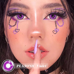 YICKYUE  -  1 Pair Halloween Cosplay Lenses Color Contact Lenses for Eyes Anime Lenses Genshin Impact Violet Lenses Purple Lenses