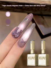 YICKYUE  -  15ML Purple Cat Eye Nail Polish Set Semi-Permanent Nail Art Soak-In UV LED Nail Salon DIY Essential