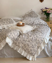 Yickyue -  sweet pastoral floral beding set,american country twin full queen cotton home textile flat sheet pillowcase quilt cover