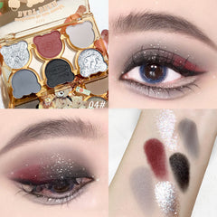 YICKYUE  -  6 Colors Eye Shadow Palette Iris Purple Glitter Pearly Eyeshadow Palette Fashion Korean Shiny Eye Shadow Charming Eye Makeup