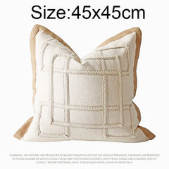 Yickyue Cotton Embroidery Decorative Throw Pillow Cover Pillowcase for Home Couch Bedroom Geometric Flower Pattern Cushion Covers TJ7170