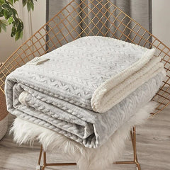 Yickyue Winter Velvet Duvet Cover Soft Snow Fleece Quilt Covers Bedding Grey Blue Comforter Case Twin Full Bed Cover Bedspread Blankets