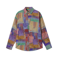 Hearujoy Thai Exotic Style Shirts For Men Spring and Autumn Fashion Long Sleeve Top Streetwear Vintage Casual Non-ironing Slim Fit Shirt