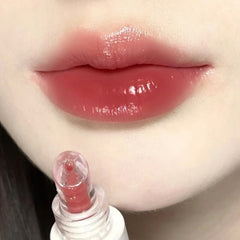 Yickyue Jelly Lip Glaze Transparent Mirror Water Lipstick Crystal-frozen Moisturising Waterproof Non-stick Cup Lip Gloss Korean Cosmetic