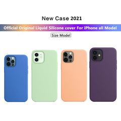 Official Original Silicone Case For iPhone 12 13 Pro Max Mini SE  7 8 Plus Case For Apple iPhone 11 13 Pro XS Max X XR Cover