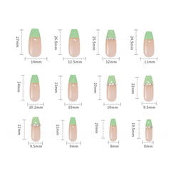 24PCS Press On Nails Charms Deco Rhinestones Design Artificial Nails Full Coverage Nails Art Free Shipping Items