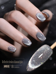 SKVP Gel Nail Polish Cat Eye Gel Semi Permanent Uv Varnish Gel Nail Art 8ML Glitter Effect Off Nail Polish Gel For Nails Design