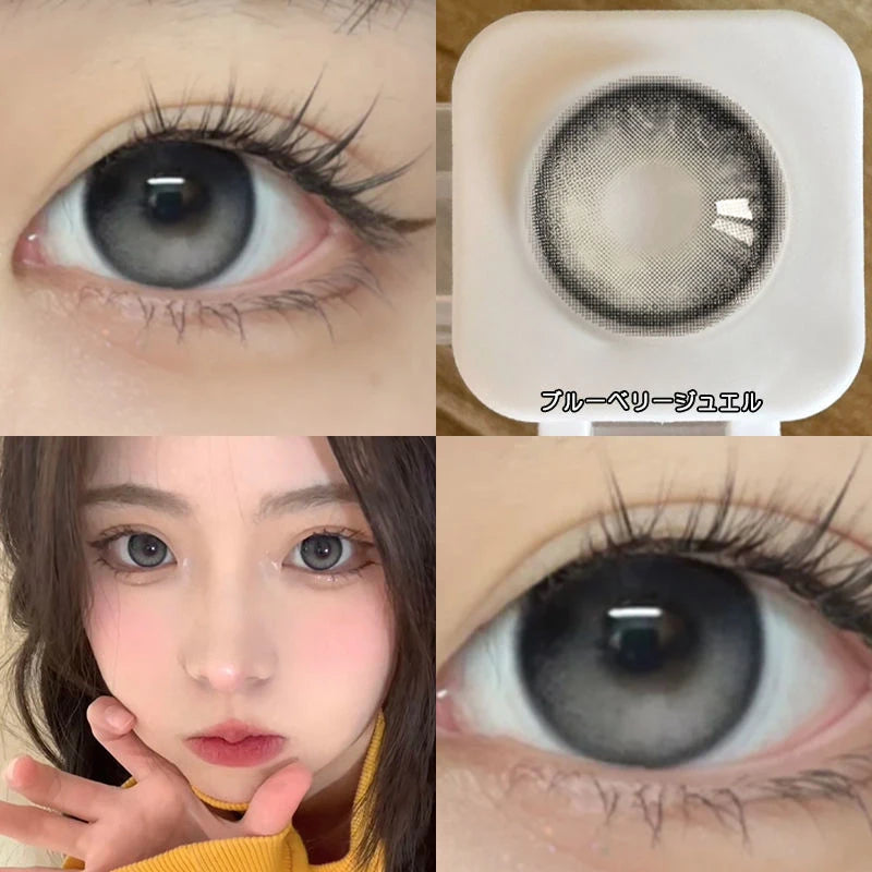 YICKYUE  -  1 Pair Myopia Color Contact Lenses for Eyes Black Lenses with Diopters Large Diameter Nature Soft Lenses Free Shipping