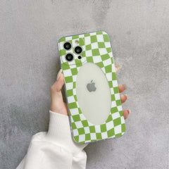 Chess mirror silicone phone case for iphone 12 mini 11 pro max 7 8 plus x xr xs max fashion cover diy photo stand shell capa