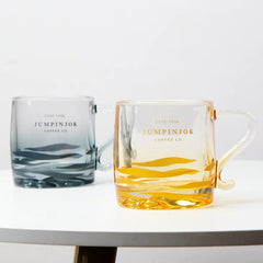 Yickyue Creative Tiger Pattern Glass Cat Claw Thick Bottom with Handle High Value Ins Style Home Breakfast Milk Cup Water Glass