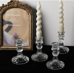 YICKYUE  -  6pc Crystal Decorative Candle Stand Centerpiece for Table Wedding Dinning Party Candle Holder Candlestick Holders Set Home decor