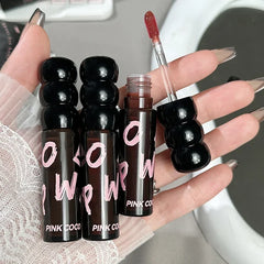 YICKYUE  -  Cheery Red Lip Gloss Lipstick Moisturizing Jelly  Matte Frozen Tea Lip Oil Waterproof Lasting Lip Gloss Korean Beauty Cosmetics