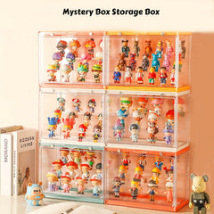 Clear Acrylic Blind Box Showcase Pop Mart Figures Display Case Garage Kits Collectible Model Artcrafts Box Toy Doll Organizer