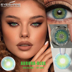 YICKYUE  1pair Natural Colored Contact Lenses Brown Eye Lenses Gray Makeup Eyes Pupils Lens Yearly Green Beautiful Pupils Yearly