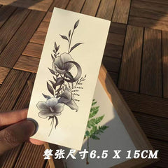 Waterproof Temporary Tattoo Sticker Sketch Fower Design Body Art Fake Tattoo Flash Tattoo Clavicle Female Male
