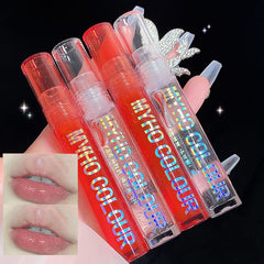 YICKYUE  -  Mirror Pearl Lip Gloss Moisturizes Transparent Waterproof Lip Oil Crystal Jelly Tint Lip Care Plumper Korean Lipsticks Cosmetics