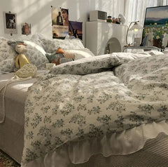 Yickyue -  Vintage french floral bedding set teen adult,romantic cotton twin full queen king home textile bed sheet pillow case duvet cover