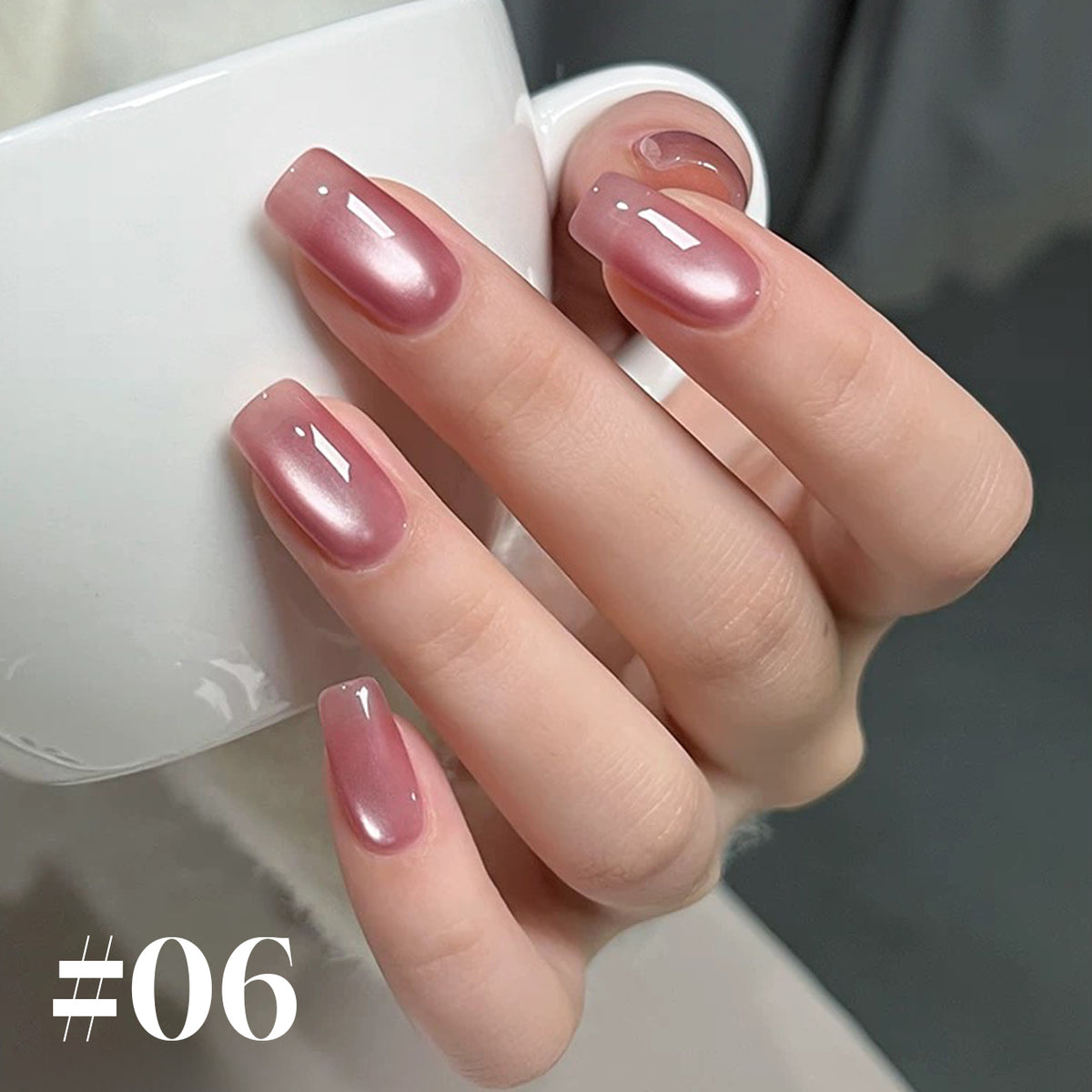 YICKYUE  -  10ML 1PCS Brown Nails Champagne Silk cloth Amber Maillard Cat Eye Magnet Gel Nail Polish French tip Nails Autumn Nails