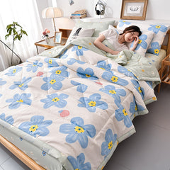 PEIDUO Simple Modern Air Condition Thin Blanket Summer Quilt Cotton Fluffy Plaid Blanket On The Bed Comfortable Comforter