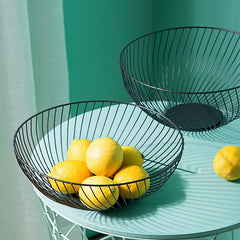 Cretive Fruit Basket Bowl Metal Wire Container Drain Basket Kitchen Rack Fruit Vegetable Storage Holder Snack Tray Storage