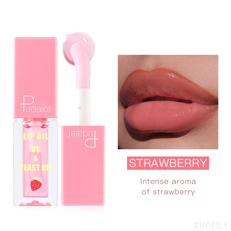 Yickyue Fresh Fruit Balm Lip Makeup Primer Moisturizing Clear Lip Oil Waterproof Long Lasting Liquid Lipstick Lip Gloss Makeup Cosmetics