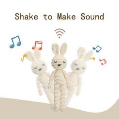1 Pc 20cm Handmade Rabbit Crochet Wool Doll Animal Stuffed Plush Toy Baby Sleeping Plush Soothing Toy Gifts for Kids Birthday