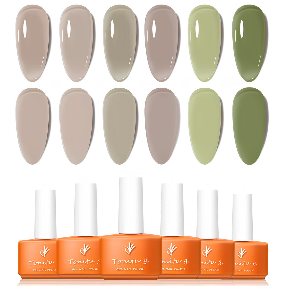 YICKYUE  -  Jelly Gel Nail Polish Set 6 Colors Gel Polish Kit  Nail Art Design Soak Off LED Manicure DIY Home Salon Gifts for Women Girls