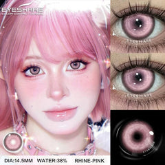 YICKYUE  1 Pair Halloween Contact Lenses Cosplay Color Contact Lenses for Eyes Anime Red Lenses Pink Lenses Gray Pupils Lens