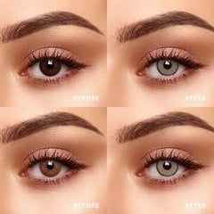 YICKYUE  Norko Blue Contact Lenses 12 Months Wear Fashion Brown Colored Contact Lens Natural Gray Pupils Makeup Eyes Contacts