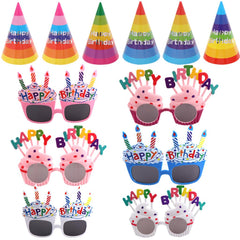 Happy Birthday Funny Glasses Birthday hats Photo Props Birthday Party Decorations Photobooth Props Girl Boy Decor Party Supplies