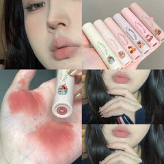 Yickyue Cream Nude Lip Gloss Velvet Fog Matte Liquid Lipstick Easy To Use Pink Color Rendering Long Lasting Makeup Korean Comestic