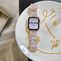 Transparent Resin Watch Band For Apple Watch 7 6 5 4 45mm 42 44mm Strap Bracelet For IWatch 41mm 38mm 40mm Series 6 5 4 3 correa
